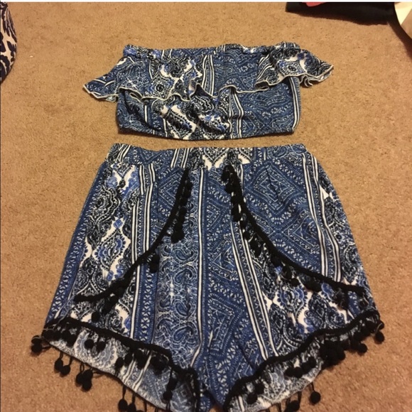 Tops - Bandeau top with matching bottoms